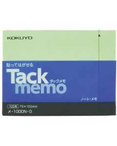 สมุดโน้ต Tack Memo 75 x 100 สีเขียว ME-1000N-G