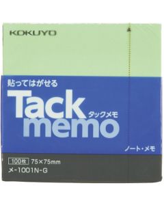 สมุดโน้ต Tack Memo 75 x 75 สีเขียว ME-1001N-G