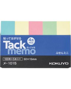 Tack Memo Mini 50 x 15 คละสี x 5 เล่ม ME-1015N