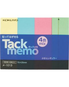 Tack Memo Sticky Notes 75 x 25 คละสี x 4 เล่ม Me-1013N
