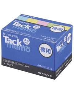Tack Memo Value Pack ขนาด 50 x 7.2 ซม. 4 สี x 50 แผ่น Me-2017