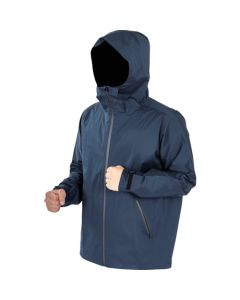 เสื้อกันฝนผ้ายืดน้ำหนักเบา ทนทานต่อสภาพอากาศสูง สีน้ำเงินเข้ม ไซส์ 3L
