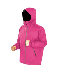 เสื้อกันฝนผ้ายืดน้ำหนักเบา ทนทานต่อสภาพอากาศสูง สีชมพู ไซส์ L