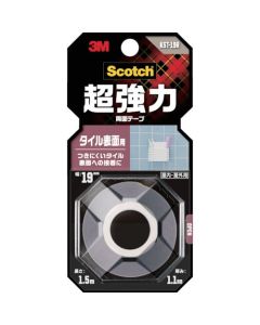 เทปกาวสองหน้า Scotch Ultra-Strong สำหรับพื้นกระเบื้อง ขนาด 19 มม. x 1.5 ม.