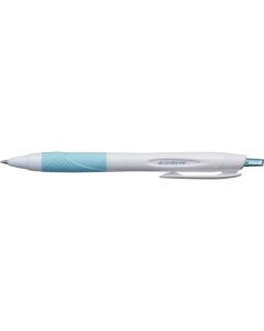ปากกาลูกลื่น Jetstream Standard Oil-Based สีเดียว ขนาด 0.5 มม. ด้ามสีขาวฟ้า หมึกสีดำ