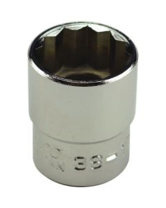 ลูกบ๊อกซ์ 12 เหลี่ยม มุมสอด 9.5 มม. ความกว้างตลอดแฟลต 17 มม