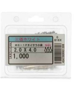 Trivalentzinccr+3 white # 0-1 (+) P type Flat(pack 2.0 X 4.0  กล่องละ 1,000 เส้น