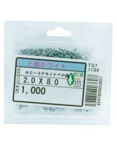 Trivalent zinc cr+3 color white # 0-3 (+) P type Pan(pack 1.7 X 3.0  กล่องละ 1,000 เส้น