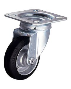 Plate Type Caster 400S Series  (pressed rubber wheel)