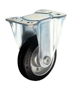 Plate Type Caster 400S Series (pressed rubber wheel)