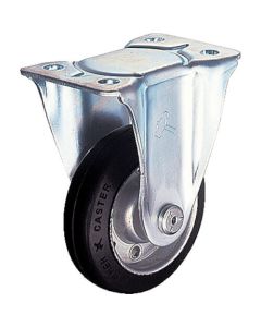 Plate Type Caster 400S Series  (pressed rubber wheel)
