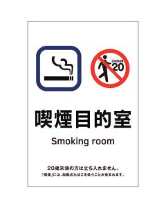 Transparent Stickers For Smoking Area 1แผ่น