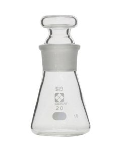 ขวดรูปทรงกรวย Erlenmeyer พร้อมจุกปิด ขนาด 20 มล. จำนวน 6 ชิ้น