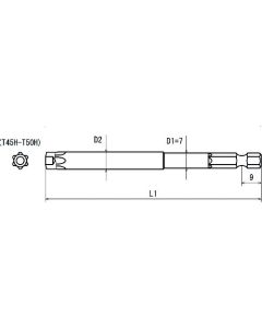 ดอกไขควงหัวท็อกซ์ Tamper Proof V-17T T45HX7x100 (00000367)