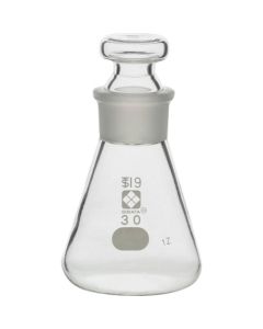 ขวดรูปทรงกรวย Erlenmeyer พร้อมจุกปิด ขนาด 30 มล. จำนวน 6 ชิ้น