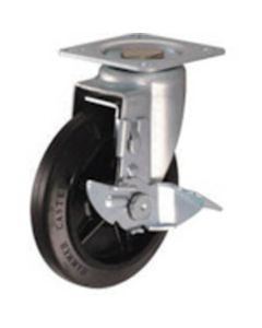 Plate Type Noise Reduction Caster (nylon wheel rubber tire)  Flexible