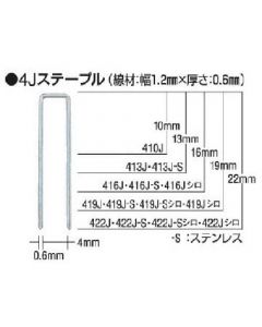 ลวดเย็บ Takka (สีขาว) บ่ากว้าง 4 mm ยาว 16 mm 5000 ชิ้น รวมส่ง