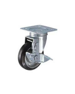 Plate Type Caster 400S Series  (pressed rubber wheel)