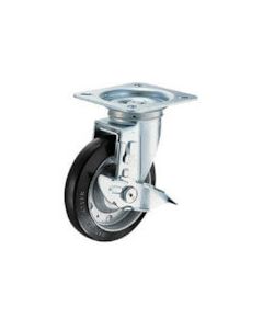 Plate Type Caster 400S Series  (pressed rubber wheel)