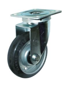 Plate Type Caster 420S Series  (pressed rubber wheel)