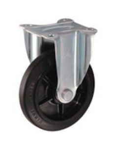 Plate Type Noise Reduction Caster (nylon wheel rubber tire)  Fixed