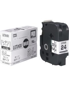 เทปกาวลามิเนตสำหรับ BeePop Mini รุ่น LM-L524BWK กาวติดแน่น สีขาว ตัวหนังสือสีดำ กว้าง 18 มม. x ม้วนละ 8 ม.