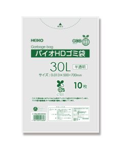 ถุงขยะ Bio HD แบบโปร่งแสง รหัส #013 ขนาด 30 ลิตร (10 ถุง)