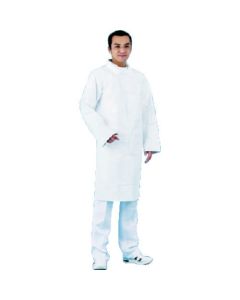 เสื้อโค้ทสีขาวทำจาก Tyvek (R) ไม่มีข้อมือยางยืด 3L
