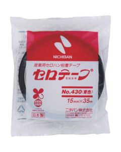 Sellotape สีดำ 4306T-15 15มม. x 35ม. ผลิตภัณฑ์ที่ผ่านการรับรองเครื่องหมายชีวมวล