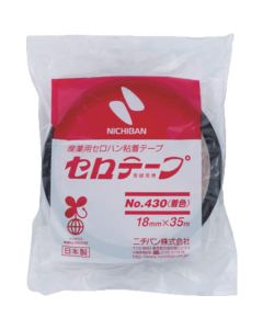 Sellotape สีดำ 4306T-18 18มม. x 35ม. ผลิตภัณฑ์ที่ผ่านการรับรองเครื่องหมายชีวมวล