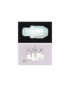 ฮาล์ฟยูเนี่ยน 3 มม. PT 1/8 PP 10 ชิ้น