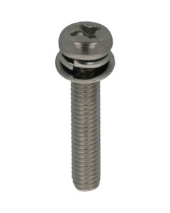 SEMS Pan Head Machine Screw With Small Washer & Spring Washer (P-4) Stainless Steel