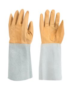 Cow Split Leather Long Gloves