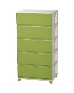 ตู้ลิ้นชักกว้าง 5 ชั้น ยี่ห้อ Decony สีเขียว IV