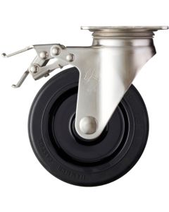 ค้อน Total Lock SUS Swivel พร้อม SP, ล้อยาง, 150 มม.