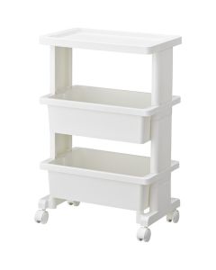 โต๊ะวางของแบบมีล้อเลื่อน 3 ชั้น รุ่น Lycee Mini สีขาว