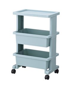 โต๊ะวางของแบบมีล้อ 3 ชั้น รุ่น Lycee Mini สีฟ้า
