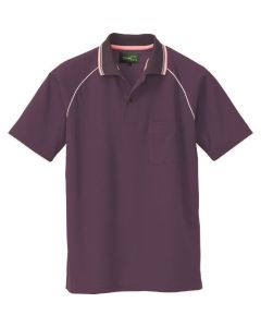 เสื้อโปโลแขนสั้นป้องกันไฟฟ้าสถิตย์ (unisex) ช็อคโกแลต LL