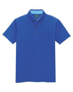 เสื้อโปโลแขนสั้นป้องกันไฟฟ้าสถิตย์ (unisex) สีน้ำเงิน LL
