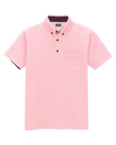 เสื้อโปโลแขนสั้นป้องกันไฟฟ้าสถิตย์ (unisex) สีชมพู M
