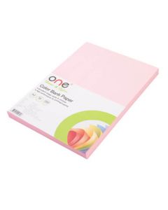 กระดาษแบงค์สี A4 55แกรม ชมพู (แพ็ค250แผ่น) ONE