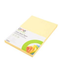 กระดาษแบงค์สี A4 55แกรม เหลือง (แพ็ค250แผ่น) ONE