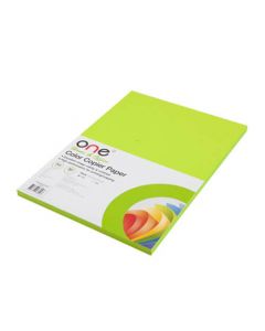 กระดาษสีถ่ายเอกสาร 19 เขียวสะท้อนแสง (100แผ่น) ONE