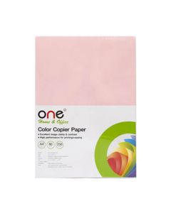 กระดาษสีถ่ายเอกสารชุด A ชมพู เหลือง โอรส เขียวเข้ม ฟ้า ONE