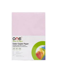 กระดาษสีถ่ายเอกสารชุด B 80แกรม คละสี 250แผ่น ONE