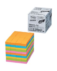 โพสต์-อิท กาวเหนียว 75 x 25 มม. 90 แผ่น x 80 แผ่น คละ 5 สี