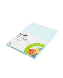 กระดาษการ์ดสี A4 120 แกรม ฟ้า (100แผ่น) ONE