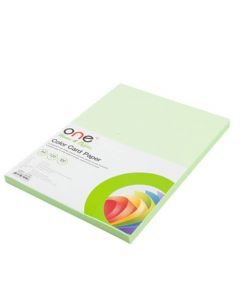 กระดาษการ์ดสี A4 120 แกรม เขียว (แพ็ค100แผ่น) ONE