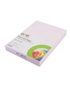กระดาษการ์ดสี A4 120 แกรม ม่วง (250แผ่น) ONE