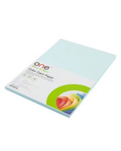กระดาษการ์ดสี A4 150 แกรม ฟ้า (แพ็ค50แผ่น) ONE